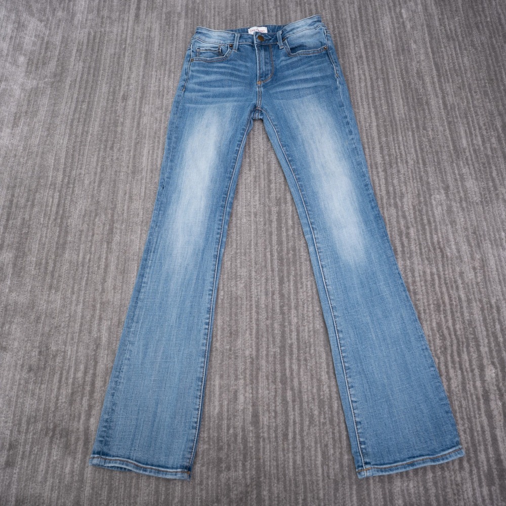 Driftwood Kelly Jeans Women 24 Blue Excellent Mid Rise Bootcut Stretch Denim